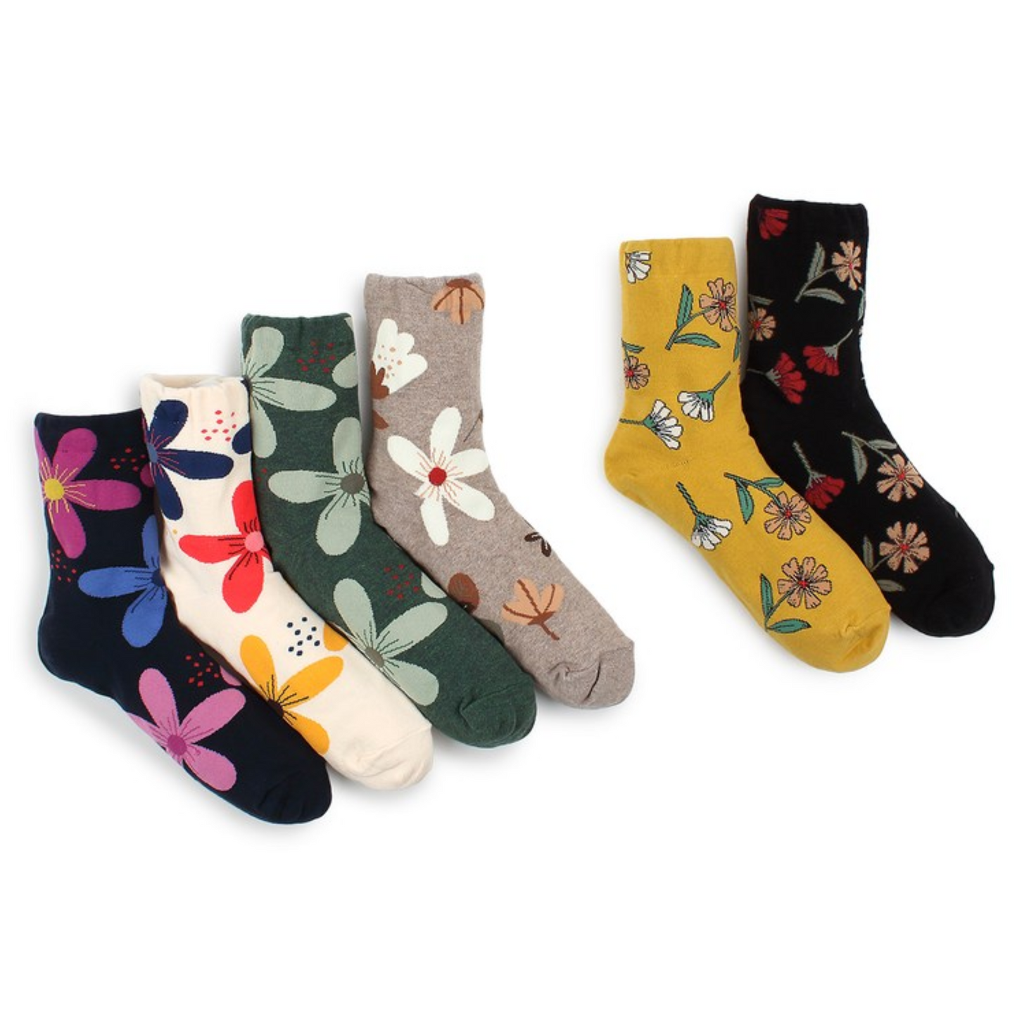 VINTAGE FLORAL SOCKS