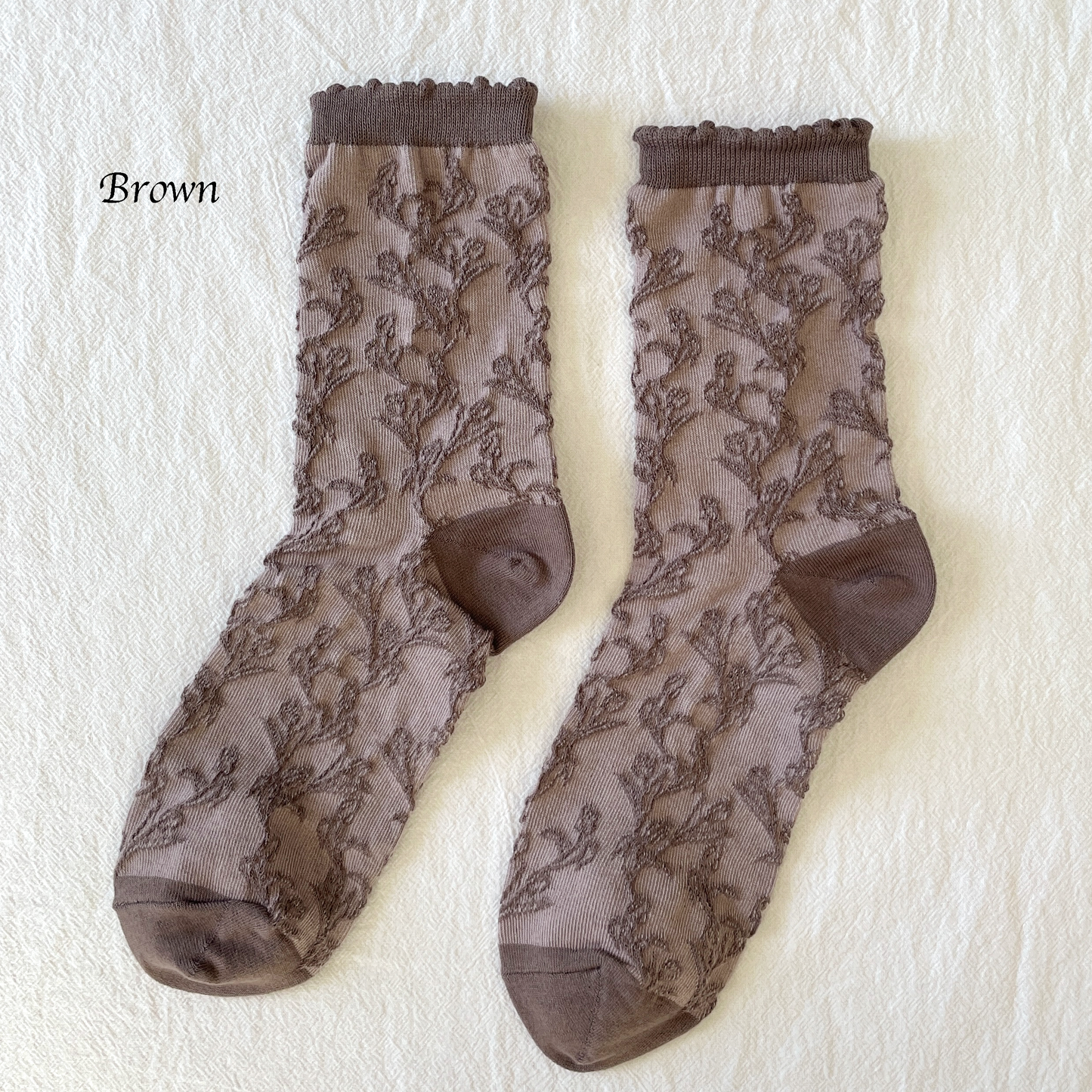 RUFFLE FLORAL SOCKS | TULIP