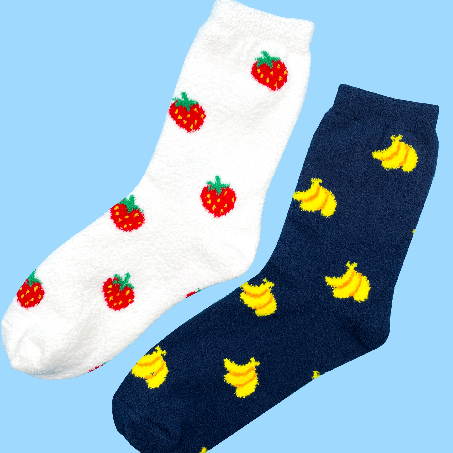 FRUITS PATTERN FLUFFY SOCKS