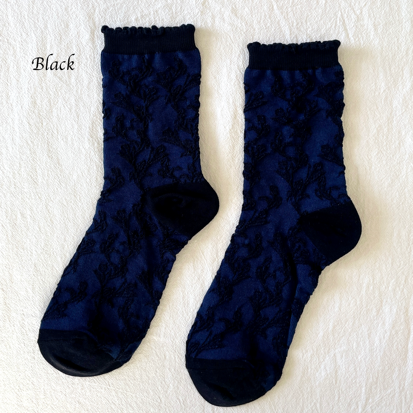 RUFFLE FLORAL SOCKS | TULIP