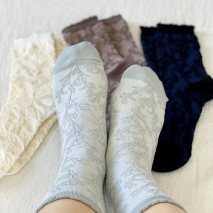 RUFFLE FLORAL SOCKS | TULIP