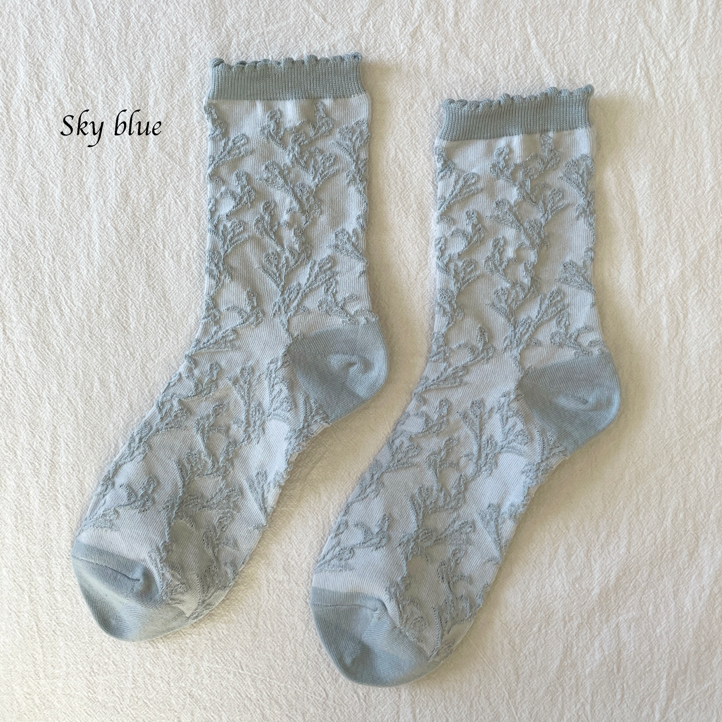 RUFFLE FLORAL SOCKS | TULIP